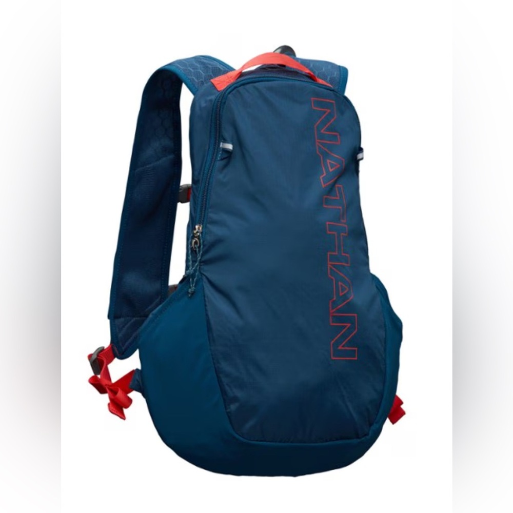 Nathan Crossover 5L Hydration Backpack Hiking Biking Running Pack Blue Red